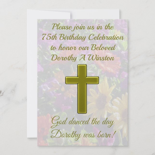 INVITACIÓN DEL CUMPLEAÑOS 75 DE LA CRUZ DE ORO (Anverso)