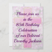 INVITACIÓN DEL CUMPLEAÑOS 85 DE LA CRUZ Y LA FLORA