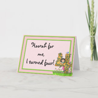 invitación del cumpleaños de 4 años