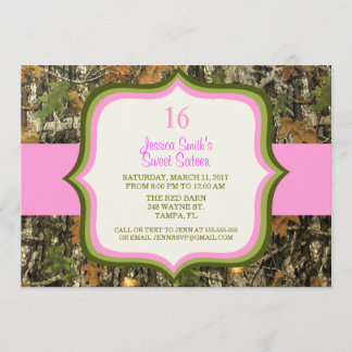 Invitación del cumpleaños de Camo del dulce
