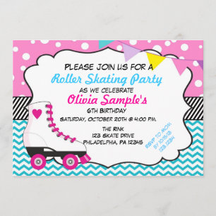 Invitación del cumpleaños de Chevron del fiesta