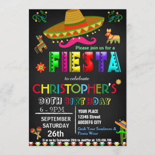 INVITACIÓN DEL CUMPLEAÑOS DE FIESTA MEXICANA