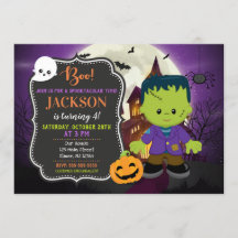 Invitación del cumpleaños de Frankenstein