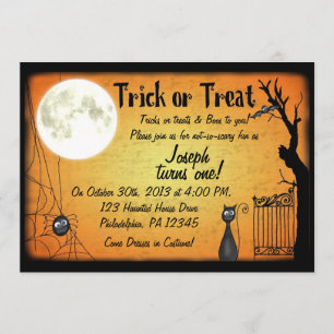 Invitación del cumpleaños de Halloween