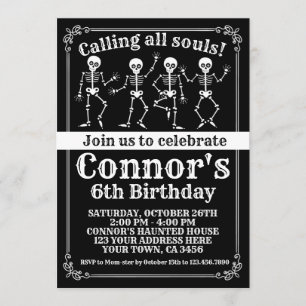 Invitación del cumpleaños de Halloween