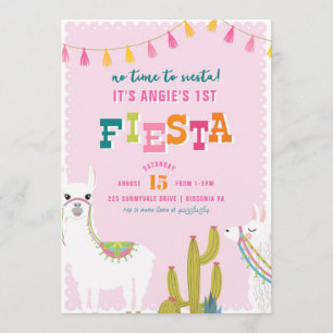 Invitación del cumpleaños de la alpaca de la
