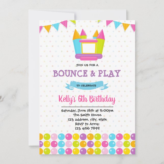 Invitación del cumpleaños de la casa de la (Anverso)