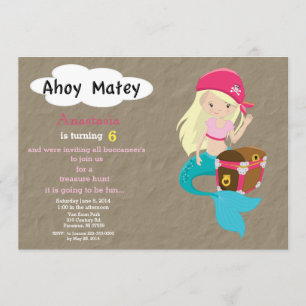 Invitación del cumpleaños de la caza del tesoro