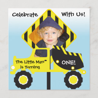 Invitación del cumpleaños de la construcción de la