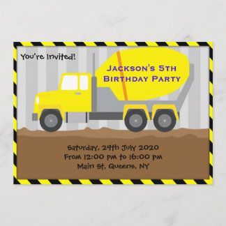 Invitación del cumpleaños de la construcción del