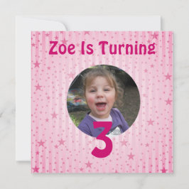 Invitación del cumpleaños de la estrella