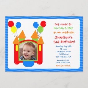 Invitación del cumpleaños de la foto de la casa de