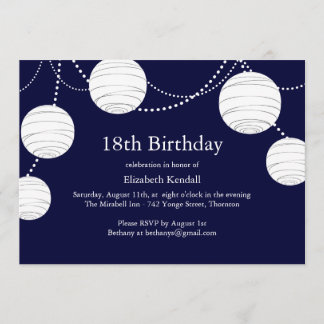 Invitación del cumpleaños de la linterna del