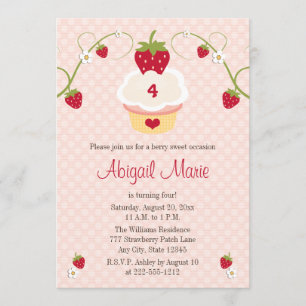 Invitación del cumpleaños de la magdalena de la