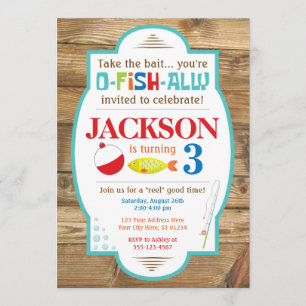 Invitación del cumpleaños de la pesca