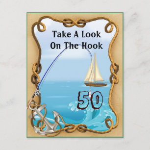 Invitación del cumpleaños de la pesca de los