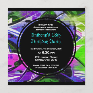 Invitación del cumpleaños de la pintada