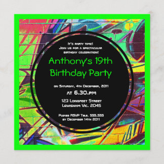 Invitación del cumpleaños de la pintada