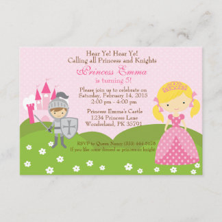 Invitación del cumpleaños de la princesa (rubia) y