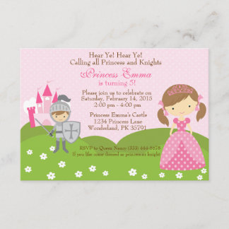 Invitación del cumpleaños de la princesa y del
