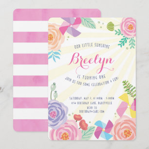 Invitación del cumpleaños de la sol
