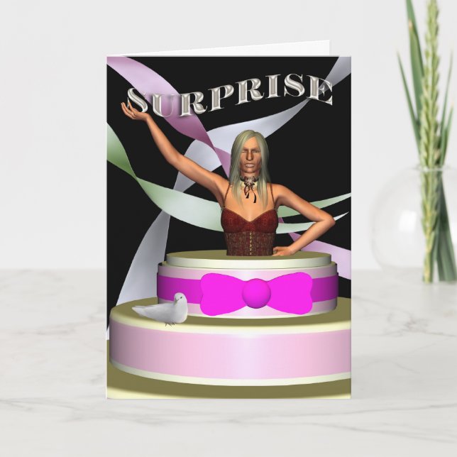 Invitación del cumpleaños de la sorpresa (Anverso)