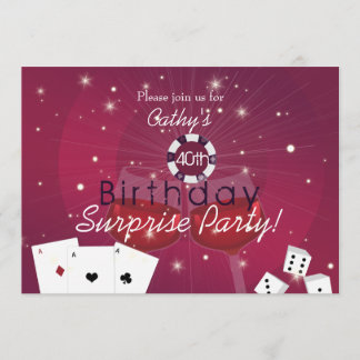 Invitación del cumpleaños de la sorpresa del