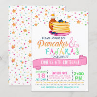 Invitación del cumpleaños de las crepes y de los