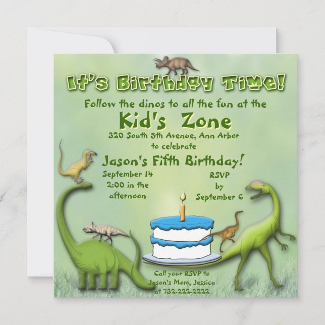 Invitación del cumpleaños de los amigos del (Anverso)