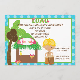 Invitación del cumpleaños de los muchachos azules