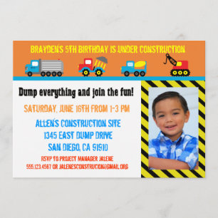 Invitación del cumpleaños de los muchachos de la
