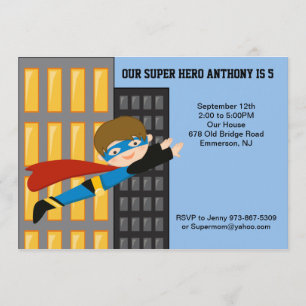 Invitación del cumpleaños de los muchachos del