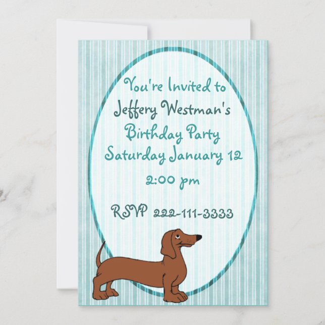 Invitación del cumpleaños de los niños del (Anverso)
