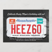Invitación del cumpleaños de Massachusett del
