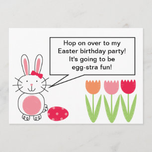 Invitación del cumpleaños de Pascua 5x7 modificado