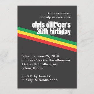 Invitación del cumpleaños de Rasta