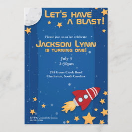 Invitación del cumpleaños de Rocketship