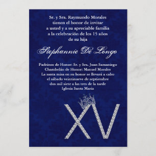 invitación del cumpleaños de Saphir Quinceanera