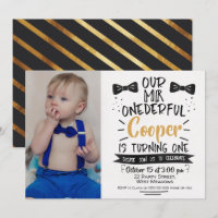 Invitación del cumpleaños de Sr. Onederful de la