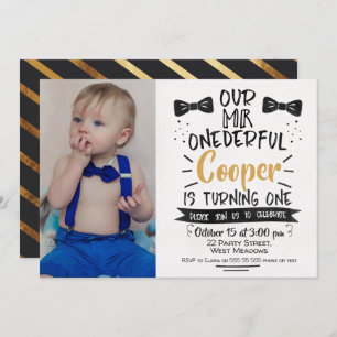 Invitación del cumpleaños de Sr. Onederful de la
