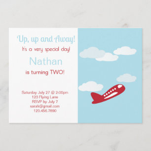 Invitación del cumpleaños del aeroplano