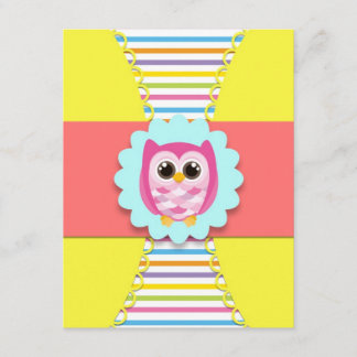 Invitación del cumpleaños del búho para los niños