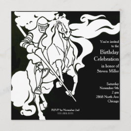 Invitación del cumpleaños del caballero blanco