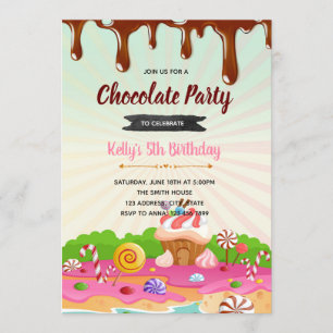 Invitación del cumpleaños del candyland del