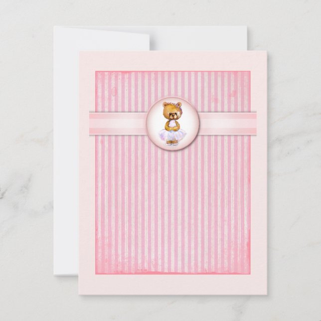 Invitación del cumpleaños del caramelo del rosa (Anverso)