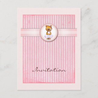 Invitación del cumpleaños del caramelo del rosa