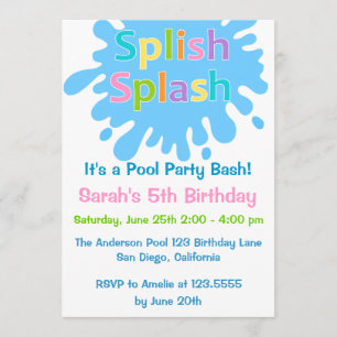 Invitación del cumpleaños del chica de fiesta en