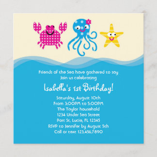 Invitación del cumpleaños del chica de las