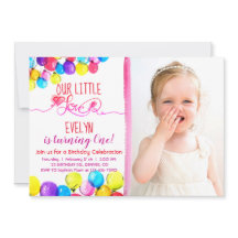 Invitación del cumpleaños del chica del AMOR del