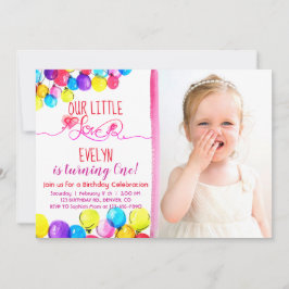 Invitación del cumpleaños del chica del AMOR del